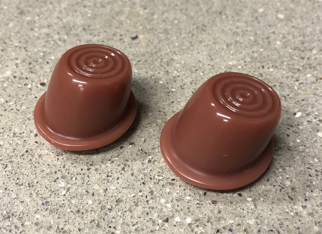 1946-1951 Willys Jeep Wagon Delivery Truck Interior Brown Door Button Pair