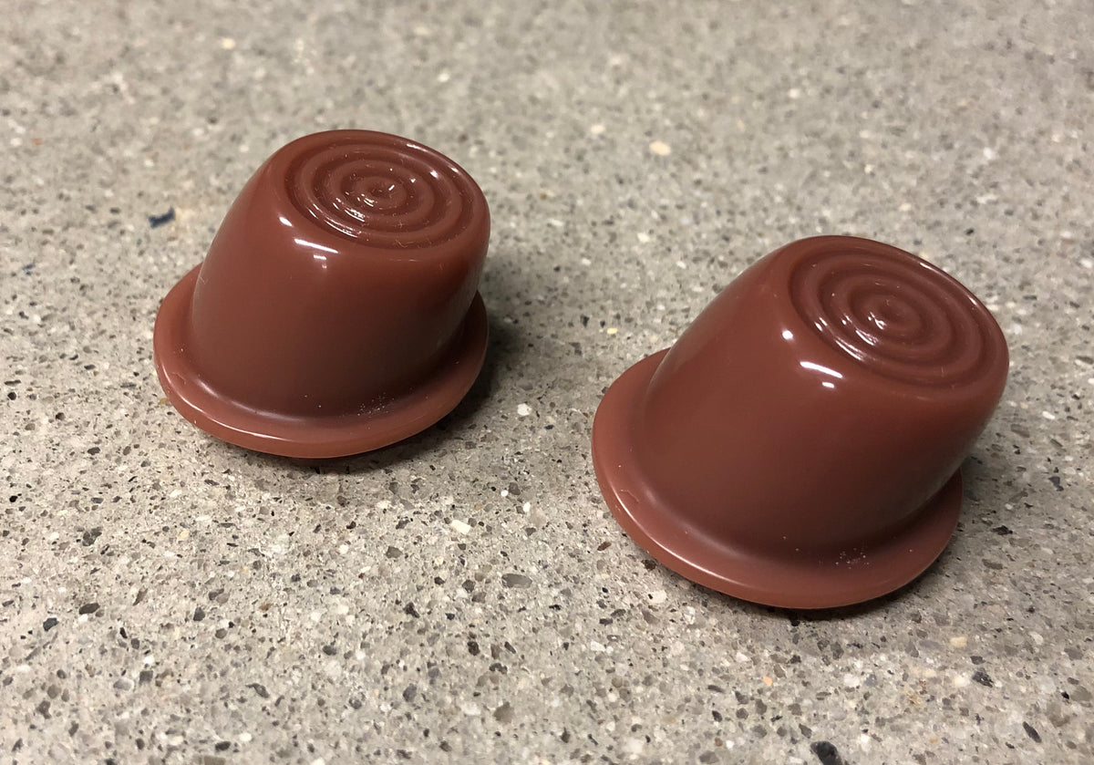 1946-1951 Willys Jeep Wagon Delivery Truck Interior Brown Door Button Pair