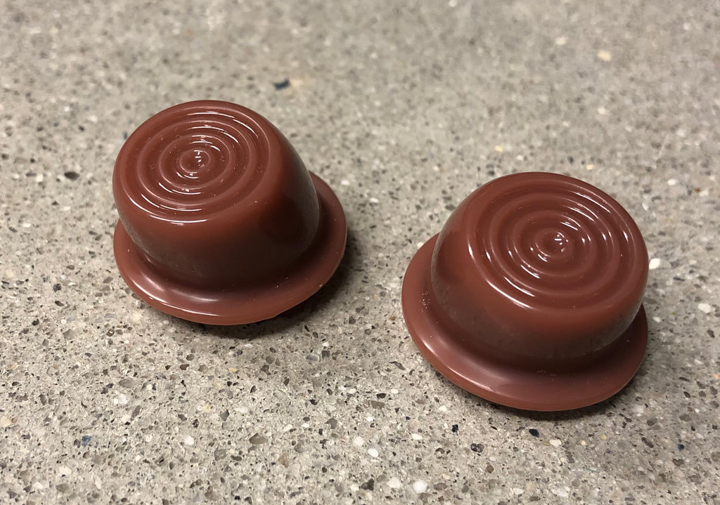 1946-1951 Willys Jeep Wagon Delivery Truck Interior Brown Door Button Pair