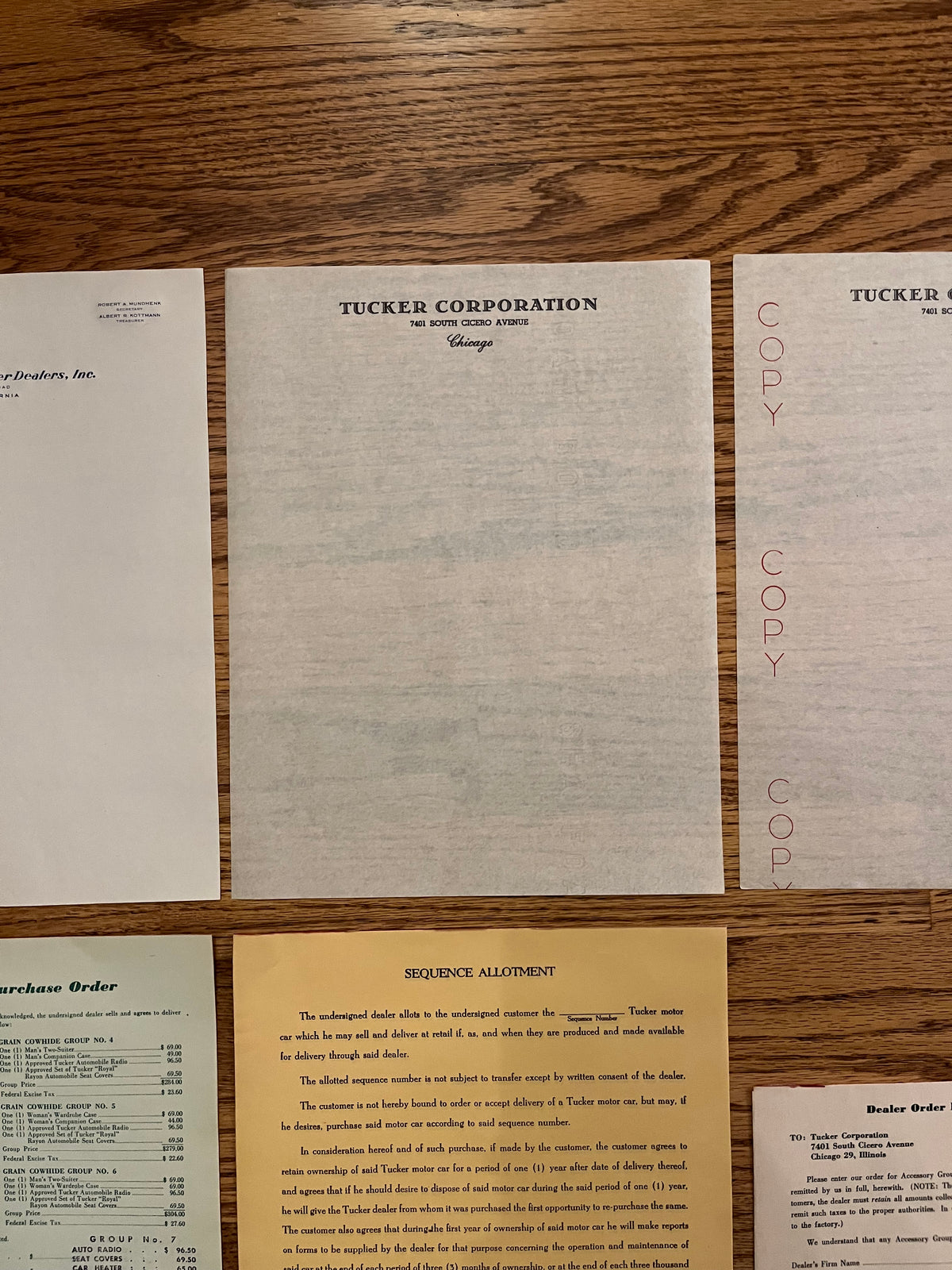 Authentic Tucker Document Pack #1