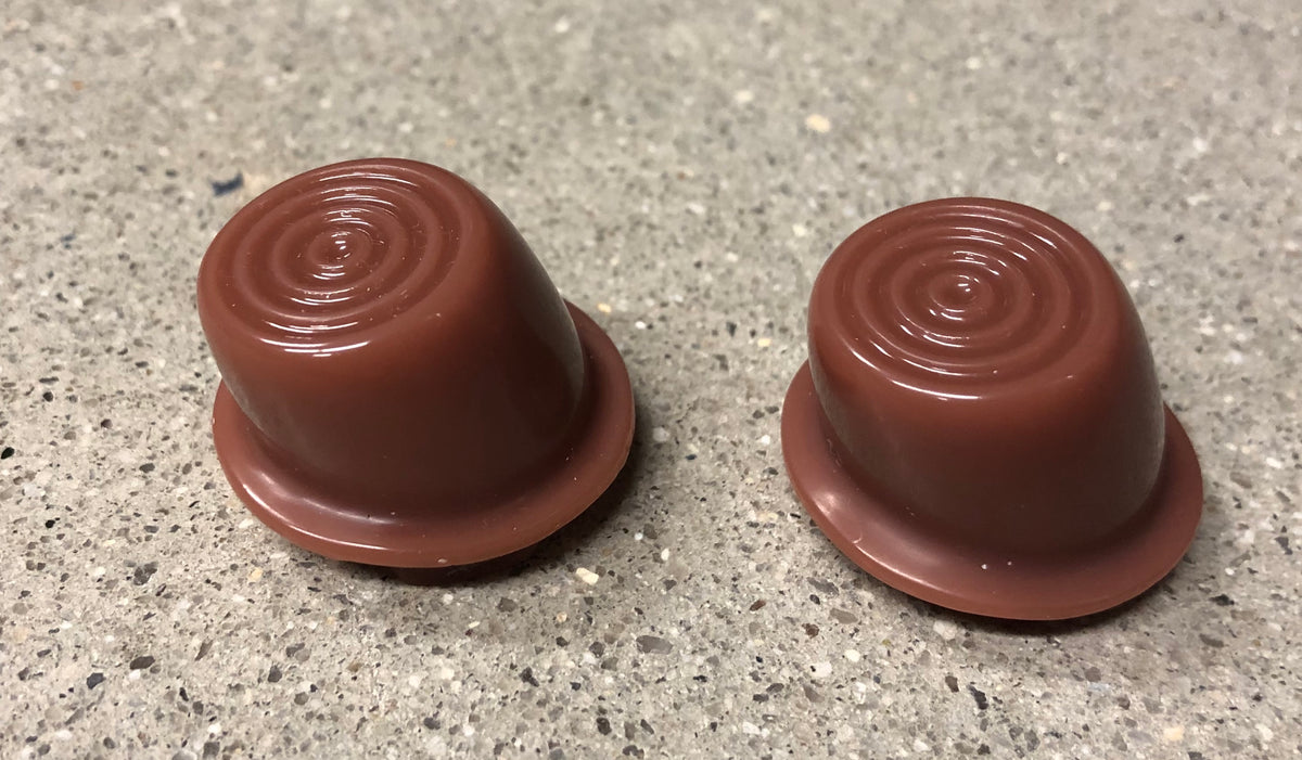 1946-1951 Willys Jeep Wagon Delivery Truck Interior Brown Door Button Pair