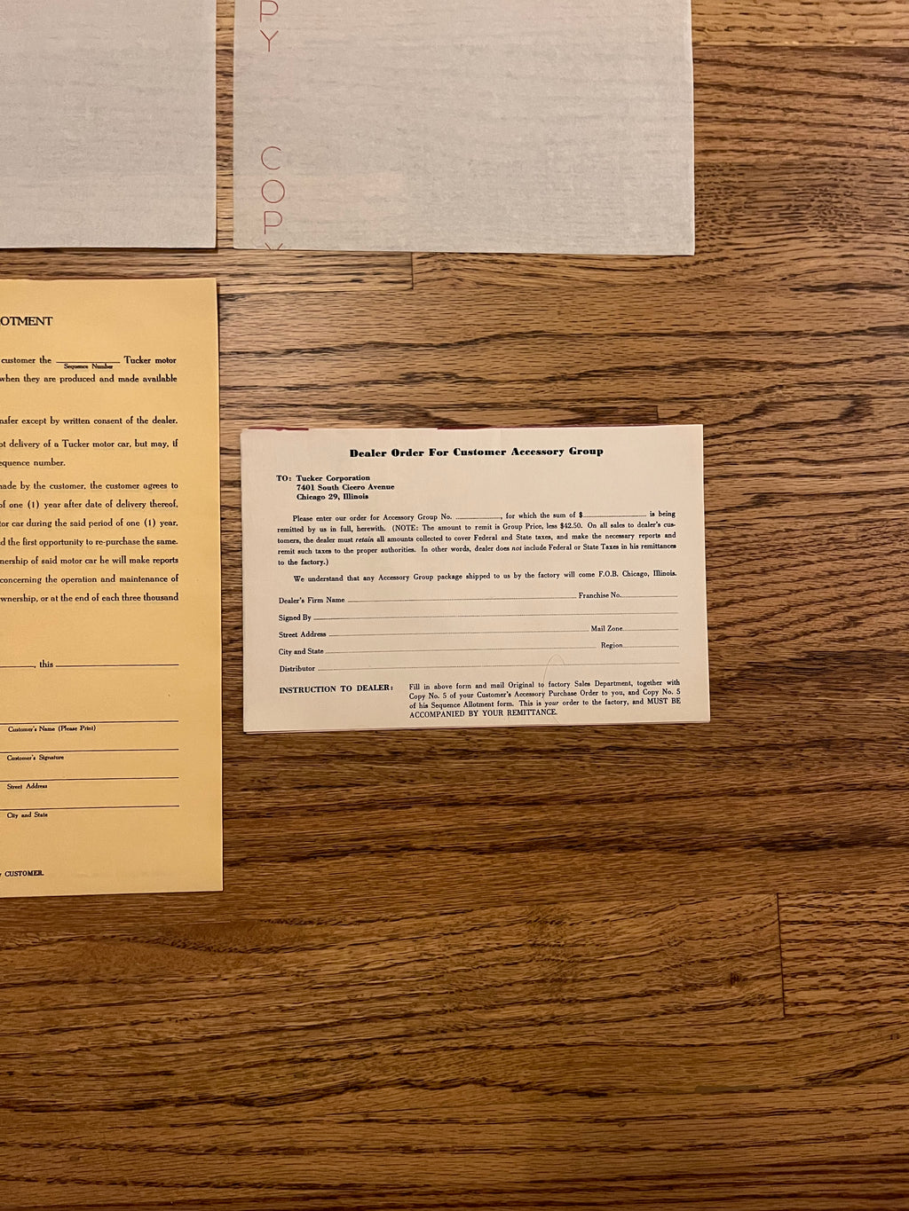 Authentic Tucker Document Pack #1