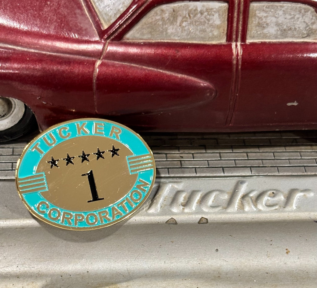 Reproduction Turquoise Tucker Corporation Employee Badge